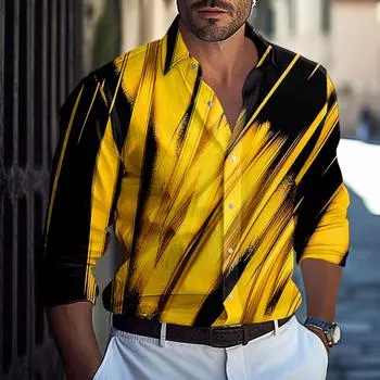 Мужская летняя новая свободная рубашка с длинным рукавом с принтом, кардиган, пляжная рубашка XL