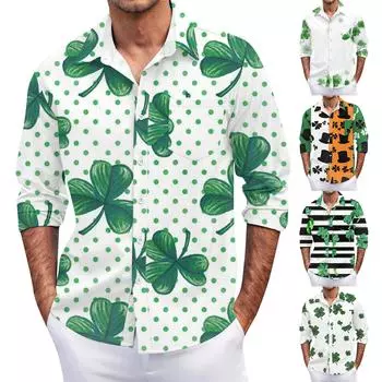 Мужская летняя новая свободная рубашка с длинным рукавом с принтом, кардиган, пляжная рубашка XXXXL
