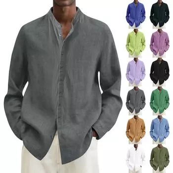 Мужская летняя новая свободная рубашка с длинным рукавом с принтом, кардиган, пляжная рубашка XXXXL небесно-голубой