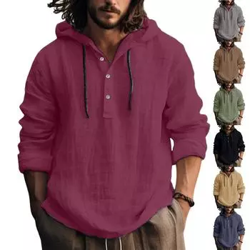 Мужская летняя новая свободная рубашка с длинным рукавом с принтом, кардиган, пляжная рубашка L чёрный