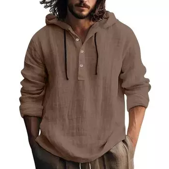 Мужская летняя новая свободная рубашка с длинным рукавом с принтом, кардиган, пляжная рубашка S белый