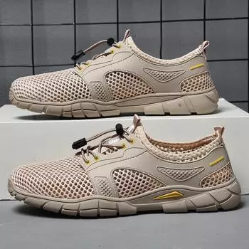 Мужская летняя обувь с дышащей сеткой, модная сетка для улицы, спортивные кроссовки больших размеров, повседневная легкая прогулочная обувь для мужчин 40