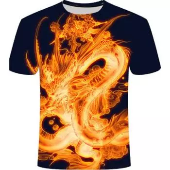 Мужская летняя одежда, футболка с 3D мультяшным принтом, повседневные свободные топы с круглым вырезом и короткими рукавами, дышащая спортивная одежда, футболки S