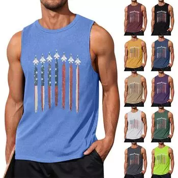 Мужская летняя пляжная майка для серфинга, большой размер, повседневный дышащий топ без рукавов, свободная майка с принтом, мужская рубашка L