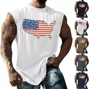 Мужская летняя пляжная майка для серфинга, большой размер, повседневный дышащий топ без рукавов, свободная майка с принтом, мужская рубашка L чёрный