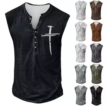 Мужская летняя пляжная майка для серфинга, большой размер, повседневный дышащий топ без рукавов, свободная майка с принтом, мужская рубашка XXXL чёрный