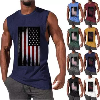 Мужская летняя пляжная майка для серфинга, большой размер, повседневный дышащий топ без рукавов, свободная майка с принтом, мужская рубашка L