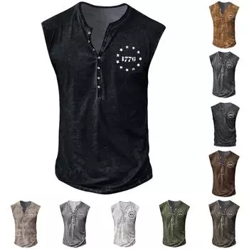 Мужская летняя пляжная майка для серфинга, большой размер, повседневный дышащий топ без рукавов, свободная майка с принтом, мужская рубашка XL чёрный