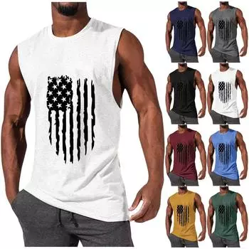 Мужская летняя пляжная майка для серфинга, большой размер, повседневный дышащий топ без рукавов, свободная майка с принтом, мужская рубашка L