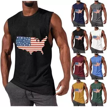 Мужская летняя пляжная майка для серфинга, большой размер, повседневный дышащий топ без рукавов, свободная майка с принтом, мужская рубашка L