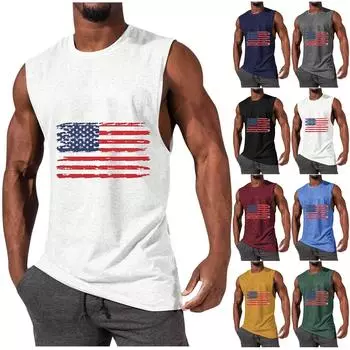 Мужская летняя пляжная майка для серфинга, большой размер, повседневный дышащий топ без рукавов, свободная майка с принтом, мужская рубашка L