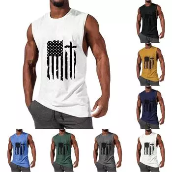 Мужская летняя пляжная майка для серфинга, большой размер, повседневный дышащий топ без рукавов, свободная майка с принтом, мужская рубашка L