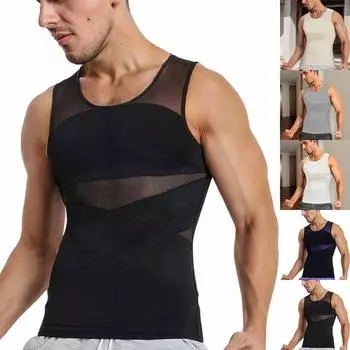 Мужская летняя пляжная майка для серфинга, большой размер, повседневный дышащий топ без рукавов, свободная майка с принтом, мужская рубашка L бежевый