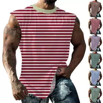 Мужская летняя пляжная майка для серфинга, повседневная дышащая майка без рукавов, свободная майка с принтом XXL зелёный