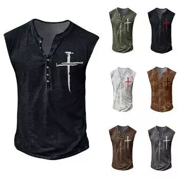 Мужская летняя пляжная майка для серфинга, повседневная дышащая майка без рукавов, свободная майка с принтом, мужская рубашка XXL чёрный