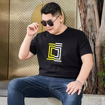 Мужская летняя повседневная футболка Молодежная мужская беговая футболка из чистого хлопка для фитнеса с круглым вырезом Свободная мужская спортивная футболка с короткими рукавами больших размеров Удобная футболка M