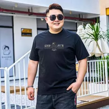 Мужская летняя повседневная футболка, мужская хлопковая свободная спортивная футболка больших размеров, молодежная мужская эластичная, удобная и дышащая футболка с коротким рукавом M
