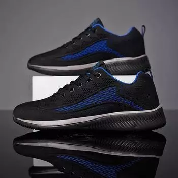 Мужская летняя повседневная обувь с легким и дышащим сетчатым дизайном, хит продаж 2025 года, новые повседневные прогулочные туфли на шнуровке 41 красный