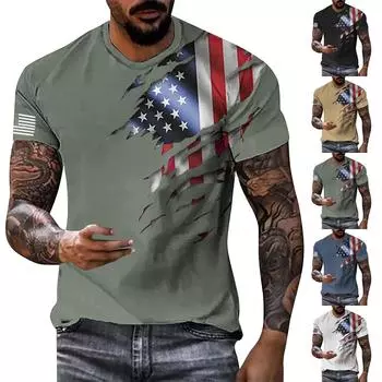 Мужская летняя повседневная однотонная мужская футболка с коротким рукавом и буквенным принтом, пуловер XL