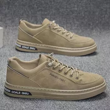 Мужская летняя рабочая обувь: Нескользящая, износостойкая, модная, универсальная, водонепроницаемая повседневная обувь для строительных площадок EU 41 хаки