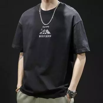 Мужская летняя ретро мода повседневная свободная полиэстеровая футболка больших размеров с круглым вырезом и короткими рукавами с принтом тай-дай XXXXL белый