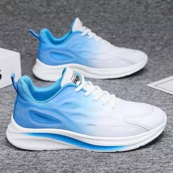 Мужская летняя сетчатая дышащая тонкая сетчатая обувь для бега с мягкой подошвой для путешествий и отдыха, спортивная обувь для прилива 39 чёрный