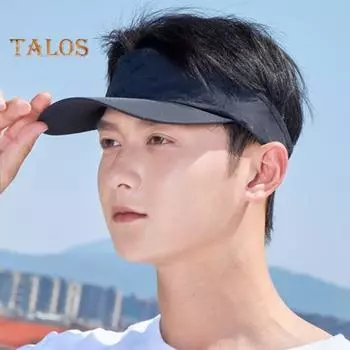 Мужская летняя шляпа с пустым верхом, сетчатая кепка с длинными полями, солнцезащитный крем, защита от УФ-лучей, легкая теннисная кепка для бега, фуражка хаки