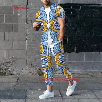 Мужская летняя спортивная одежда для бега, футболка с коротким рукавом + мужская футболка, комплект с длинными брюками, Новое поступление, мужские брюки, спортивный костюм, комплект из 2 предметов S