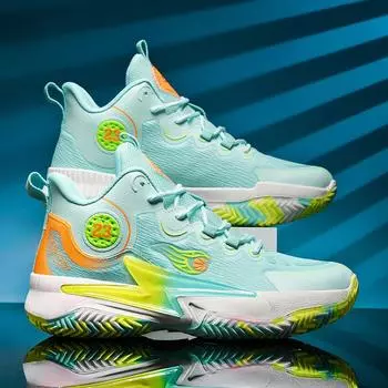 Мужская летняя стильная мужская амортизирующая баскетбольная обувь с ручкой на воздушной подушке, повседневная обувь 35 бежевый