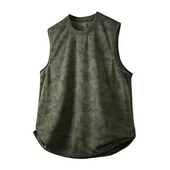 Мужская летняя толстовка Ice Silk Plus Plus Fat Plus для спорта и фитнеса, быстросохнущая, с жилетом-камисолем 8XL/140-150KG