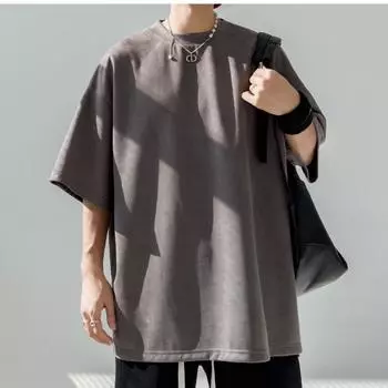 Мужская летняя удобная футболка с круглым вырезом, однотонные повседневные футболки, дышащие спортивные мужские футболки с коротким рукавом для тренировок