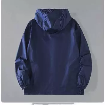 Мужская летняя ультратонкая солнцезащитная одежда в корейском стиле, повседневная универсальная легкая куртка свободного кроя, дышащее пальто L темно-синий