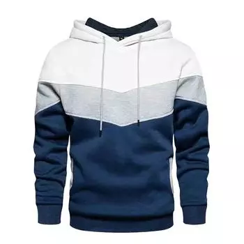 Мужская лоскутная толстовка с капюшоном, толстовки, одежда, повседневная свободная флисовая теплая уличная одежда, мужская мода, осенне-зимняя спортивная верхняя одежда S