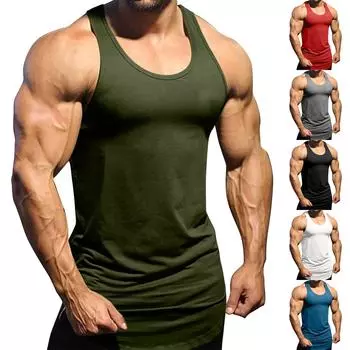 Мужская майка без рукавов, приталенная модная летняя толстовка с узором, быстросохнущая гавайская пляжная футболка S синий