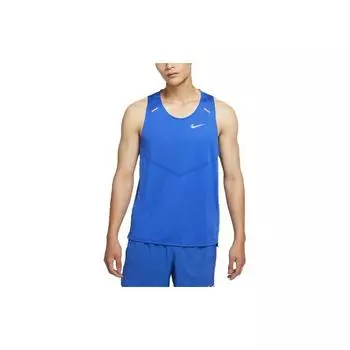 Мужская майка для бега со светоотражающим логотипом Nike Dri-Fit Rise 365, мужские топы королевского синего цвета CZ9180-480 L