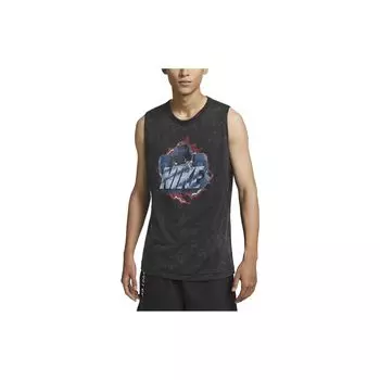 Мужская майка для тренировок с принтом Nike Dri-FIT, черная DX0909-010 L