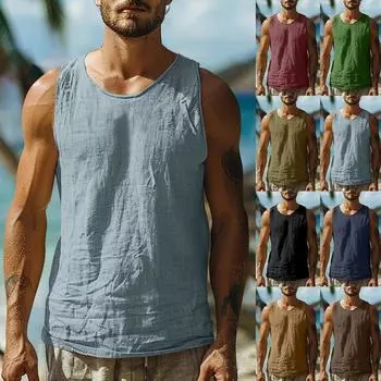 Мужская майка, плотный жилет с капюшоном, повседневная футболка без рукавов L армия зеленый