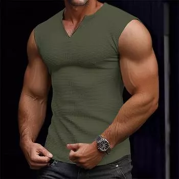 Мужская майка-топ Heavy Vest Casual без рукавов футболка L