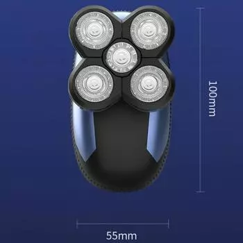 Мужская машинка для стрижки волос для лысой головы, многофункциональная электробритва для самостоятельного бритья лысой головы чёрный