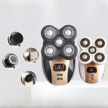 Мужская машинка для стрижки волос Youyi Tui - многофункциональная электробритва YYT-355 6-in-1 золотой/чёрный