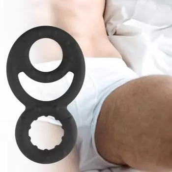 Мужская мастурбация, легко носить, три кольца, комбинация, силиконовый двойной замок для пениса для секса