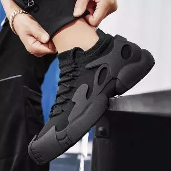 Мужская меховая обувь, нескользящие универсальные кроссовки, повседневные дышащие кроссовки в стиле ретро для бега, альпинизм на толстой подошве, Zapatillas De Hombre 39 светло-желтого