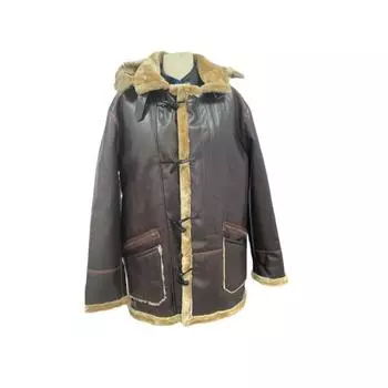 Мужская меховая сумка на молнии с капюшоном, меховая куртка S