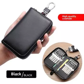 «Мужская многофункциональная сумка для ключей из натуральной кожи большой вместимости 2023 года»
