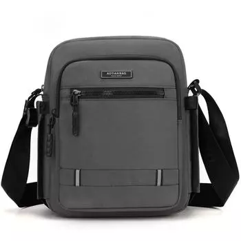 Мужская многофункциональная уличная наплечная сумка, многослойная сумка через плечо серый