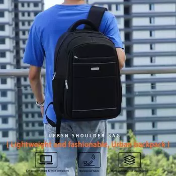 Мужская многофункциональная водонепроницаемая сумка на двойное плечо, черный рюкзак для ноутбука, большая вместимость, дорожная сумка для отдыха на открытом воздухе