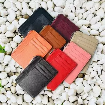 Мужская мода черный стиль мульти-карты держатель для карт кошелек матовая ткань карты розовый