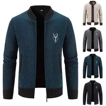 Мужская мода для отдыха с длинными рукавами, теплые однотонные куртки с капюшоном, топы L бежевый