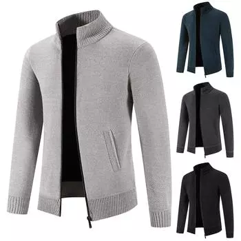 Мужская мода для отдыха с длинными рукавами, теплые однотонные куртки с капюшоном, топы L бежевый