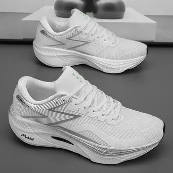 Мужская мода дышащая баскетбольная обувь с толстой подошвой мужские высокие кроссовки 36 белый